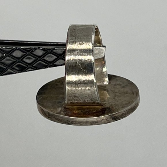 Faux Scrimshaw Silver Women's Ring with Whaling Boat Image - Size 8.5 - Picture 6 of 12